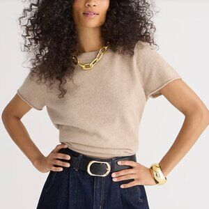 Size S J. Crew Cashmere relaxed T-shirt in Heather Stone